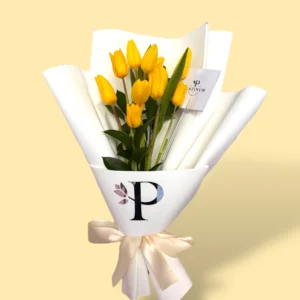 10 tulipanes amarillos platinum